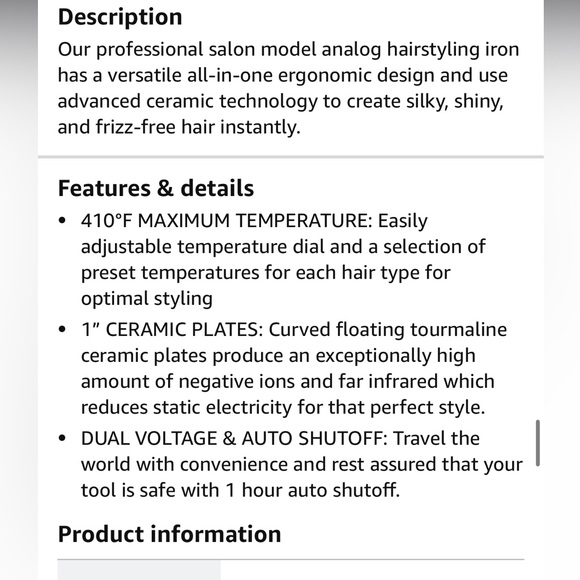 Pink CHI ORIGINAL TOURMALINE CERAMIC SERIES FLAT IRON NEW W/O BOX RETAIL $89 - Picture 7 of 12